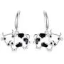 WINNICACA Mom Gifts Cow Earrings for Women 925 Sterling Sivler Dangle and Stud Earrings Jewelry Gift for Birthday Mothers Day