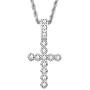 willtx Pendent Necklace for Men and Women with Bling Bling Iced Out Cubic Zirconia Diamond 18K Gold Silver Stainless Steel Rope Chain 24 inch Hip Hop Style Jewelry