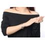 PJ Jewelry Stainless Steel Egyptian Ankh Cross Key of Life Open Cuff Bangle Bracelet for Women
