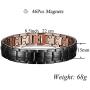 Mens Copper Bracelets 8.5'' Link Adjustable Black Pure Copper with Double Raw 3000Gauss Magnets Pain Relief for Arthritis and Carpal Tunnel Migraines Tennis Elbow