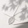Boma Jewelry Sterling Silver Leaf Necklace, 20 Inches