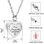 BGAFLOVE Heart Urn Necklaces for Ashes with 20+2 Adjustable Chain Cremation Jewelry for Ashes Stainless Steel Memorial Ashes Hold Pendant with Filling Kit