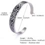 VASSAGO Nordic Viking Odin Valknut Symbol Irish Trinity Celtic Knot Cuff Bracelet Stainless Steel Bangle Vintage Amulet Jewelry Gifts for Men Women Teens