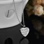 Cremation Urn Ashes Necklace, No longer by my side.but forever in my heart,Stainless steel memorial pendant Waterproof memorial pendant