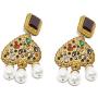 Simulated Pearl Dangle Earrings Women Rhinestone Drop Earrings Boho Jewelry