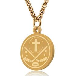 Pendant Sports Luke 1:37 Athletes Necklace Crafted in Stainless Steel and Presented in a Black Velvet Box. Baseball, Football, Hockey, Racing, Soccer, Basketball & Volleyball.