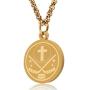 Pendant Sports Luke 1:37 Athletes Necklace Crafted in Stainless Steel and Presented in a Black Velvet Box. Baseball, Football, Hockey, Racing, Soccer, Basketball & Volleyball.