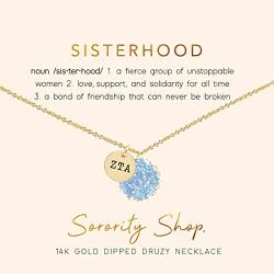 Sorority Shop Zeta Tau Alpha Sisterhood Druzy Necklace