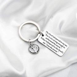 FUSTMW I AM The Storm Inspirational Cuff Bracelet Motivating Jewelry Encouragement Gift (I Am The Storm Keychain)
