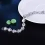 Syink Bridal Jewelry Set for Wedding Party Crystal CZ Zircon Earrings Bracelets Necklace Jewelry Set 3pcs Silver Tone