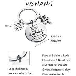 WSNANG Retirement Gift Nursing Keychain I M A Retired Nurse Keychain Enjoy Retirement Gift for Nurse RN NP LVN LPN BSN