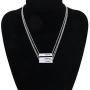 MAOFAED Big Middle Little Sister Necklaces Bar Necklace Gift for Sister Family Love Necklace