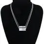 MAOFAED Big Middle Little Sister Necklaces Bar Necklace Gift for Sister Family Love Necklace