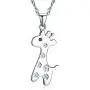 Infinite U Womens Giraffe Pendant Necklace in 925 Sterling Silver with 45cm Chain,Rose Gold/Silver Infinite U Womens Giraffe Pendant Necklace in 925 Sterling Silver with 45cm Chain,Rose Gold/Silver