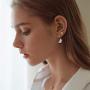 Fruit Hoop Earrings for Women Girls 14k Gold Plated Cubic Zirconia Dangle Earrings for Her
