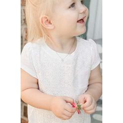 MONOOC Gold Initial Heart Necklace, 14K Gold Plated Dainty Tiny Kids Jewelry for Girls Small Letter Heart Toddler Necklace Baby Initial Jewelry for Little Girls Children