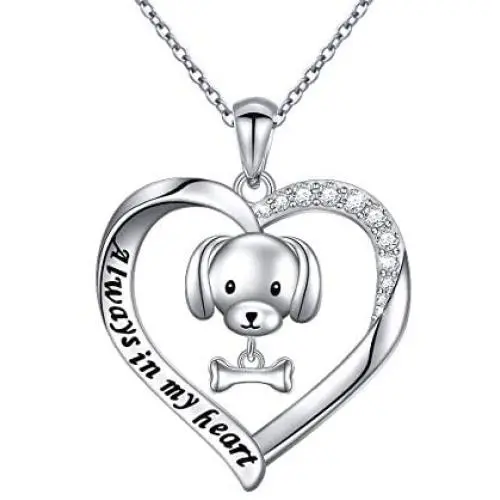 Animal Dog Necklaces Puppy Pendant Dog with Bone Necklace S925 Sterling Silver Birthday Gift for Women Teen Girls Birthday Gifts Animal Dog Necklaces Puppy Pendant Dog with Bone Necklace S925 Sterling Silver Birthday Gift for Women Teen Girls Birthday Gifts