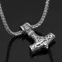 CANNE Thors Hammer Odin Mjolnir Viking Stainless Steel Necklace Pendant Norse Celtic Amulet Jewelry Necklace for Men Women CANNE Thors Hammer Odin Mjolnir Viking Stainless Steel Necklace Pendant Norse Celtic Amulet Jewelry Necklace for Men Women