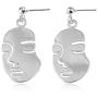 D.Rosse 4 Pairs Unique Abstract Human Face Dangle Earrings Hollow Face Hand Shape Gold Silver Statement Drop Studs Earrings Jewelry Set for women Girls