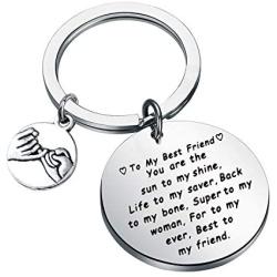 WSNANG Best Friend Keychain Thank You Gift to My Best Friend You are The Sun to My Shine Keychain Best Friend Appreciation Gift BFF Gift Friendship Jewelry