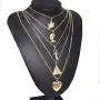 Acedre Boho Gold Maple Choker Necklace Heart Pyramid Layered Pendant Necklace Chains Egyptian Pharaoh Beach Adjustable Jewelry Accessory for Women and Girls Acedre Boho Gold Maple Choker Necklace Heart Pyramid Layered Pendant Necklace Chains Egyptian Pharaoh Beach Adjustable Jewelry Accessory for Women and Girls