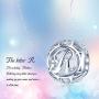 FOREVER QUEEN Letter Charm Initial A-Z Alphabet Charm Dangle Charm for Bracelet Necklace 925 Sterling Silver CZ Beads Charm Personalized Gift Jewelry