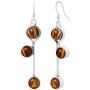 Natural Amethyst Malachite Moonstone Labradorite Dangle Earrings 8X8Mm Round Shape Gemstones 925 Silver Overlay Handmade Dangle Earrings