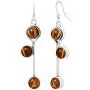 Natural Amethyst Malachite Moonstone Labradorite Dangle Earrings 8X8Mm Round Shape Gemstones 925 Silver Overlay Handmade Dangle Earrings