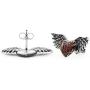 Controse Red Winged Heart with Keyhole Earrings