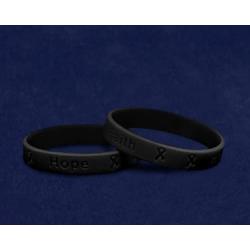Fundraising For A Cause | Black Melanoma Awareness Bracelets – Black Ribbon Cancer Awareness Silicone Bracelets for Adults