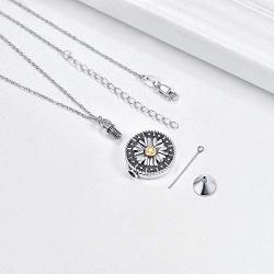 KINGWHYTE Urn Necklaces for Ashes for Women 925 Sterling Silver, Cremation Jewelry for Ashes of Loved Ones Keepsake