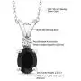 Gem Stone King Sterling Silver Black Onyx and White Created Sapphire Pendant necklace 2.25 cttw Oval with 18 inches Silver Chain Gem Stone King Sterling Silver Black Onyx and White Created Sapphire Pendant necklace 2.25 cttw Oval with 18 inches Silver Chain