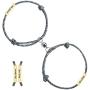 Yopicks Magnetic Couples Bracelets, Mutual Attraction Rope Braided His and Hers Bracelets Custom Nameplate ID Matching Bracelets for Lover