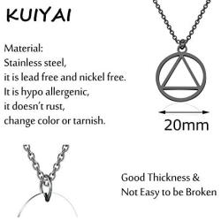 Recovery AA Necklace Keychain Alcoholics Anonymous Gifts for Men Women