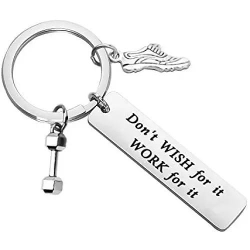 CENWA Gym Workout Jewelry Don’t Wish for It Work for It Keychain Fitness Trainer Gift Bodybuilding Jewelry Runner Workout Exercise Jewelry CENWA Gym Workout Jewelry Don’t Wish for It Work for It Keychain Fitness Trainer Gift Bodybuilding Jewelry Runner Workout Exercise Jewelry