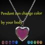 Mood Necklace Love Heart Change Color Emotional Feeling Adjustable Size Mood Rings 3pcs (3 pcs)