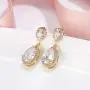 EVER FAITH Womens Cubic Zirconia Bridal Jewelry Teardrop Dangle Earrings for Women or Brides