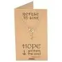 Quan Jewelry Hope Lariat Heart Anchor Necklace, Sailor Seaman Mini Charm Sea Anchor Fashion Jewelry with Inspirational Quote on Greeting Card, Adjustable Chain 16'' to 18''