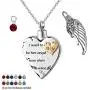 misyou Cremation Jewelry Charm Angel Wing Urn Necklace for Ashes I Used to be his Angle,Now Hes Mine - Stainless Steel Heart Memorial Pendant and 12 PCS Birthstones misyou Cremation Jewelry Charm Angel Wing Urn Necklace for Ashes I Used to be his Angle,Now Hes Mine - Stainless Steel Heart Memorial Pendant and 12 PCS Birthstones