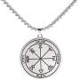 VASSAGO Stainless Steel First Pentacle of Jupiter Pendant Necklace Key of Solomon Seal Kabbalah Pagan Talisman Amulet Jewelry for Men and Women
