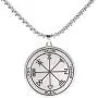 VASSAGO Stainless Steel First Pentacle of Jupiter Pendant Necklace Key of Solomon Seal Kabbalah Pagan Talisman Amulet Jewelry for Men and Women