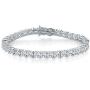 14K White Gold Plated Cubic Zirconia Classic Tennis Bracelet for Women Men 4mm Wedding jewelry