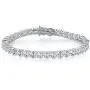 14K White Gold Plated Cubic Zirconia Classic Tennis Bracelet for Women Men 4mm Wedding jewelry