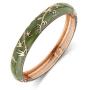 UJOY Womens Bangle Bracelet Golded Alloy Hinged Flower Enameled Cloisonne Jewelry with Gift Box 55B01