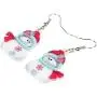 NEWEI Cute Acrylic Cartoon Christmas Snowman Earrings Drop Dangle Decoration Costumes Jewelry for Women Girls Gift New Year