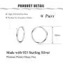 Sllaiss 4 Pairs 925 Sterling Silver Hoop Earrings for Women Men Unisex 12mm Endless Small Hoop Earrings Set Hypoallergenic Sllaiss 4 Pairs 925 Sterling Silver Hoop Earrings for Women Men Unisex 12mm Endless Small Hoop Earrings Set Hypoallergenic