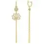 SWAROVSKI Womens Symbolic Lotus Pierced Earrings, Green, Gold-tone plated SWAROVSKI Womens Symbolic Lotus Pierced Earrings, Green, Gold-tone plated