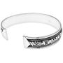 AeraVida Lovable Couple Face to Face Elephant .925 Sterling Silver Cuff Bracelet
