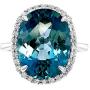 Effy 14K White Gold London Blue Topaz & Diamond Ring, 11.34 TCW IRW6505MI