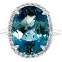 Effy 14K White Gold London Blue Topaz & Diamond Ring, 11.34 TCW IRW6505MI